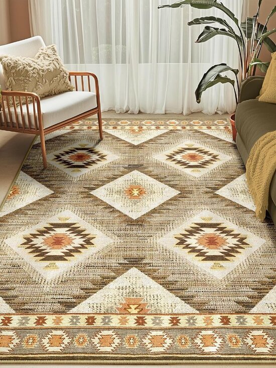 Area Rug 5x7 Pattern Western - Picture 3 of 6